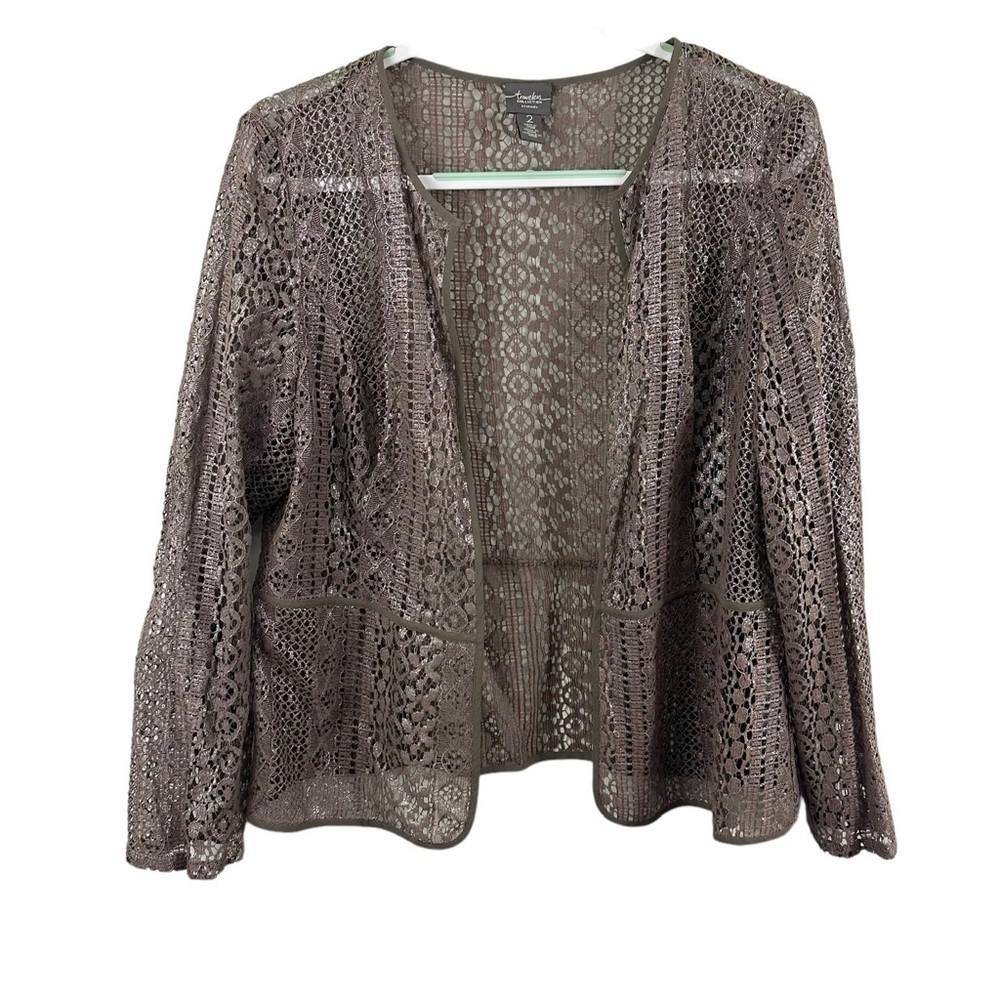 Chico’s Travelers Collection Lace Open Jacket